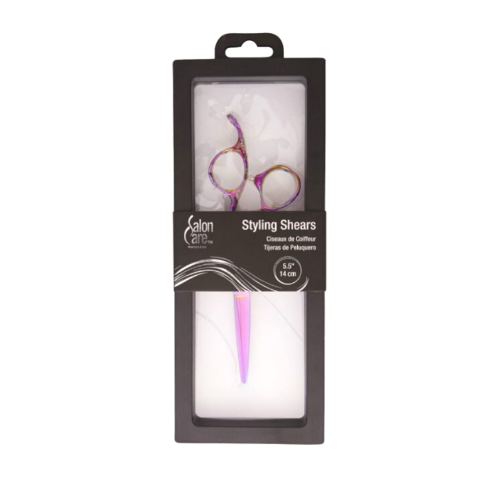 Salon care rainbow carved cutting shears